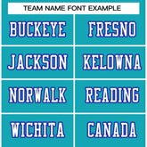 Custom Aqua Royal-White Classic Style Authentic Football Jersey